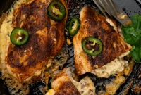 Stuffed Jalapeño Popper Chicken Bake with Cream Cheese Filling