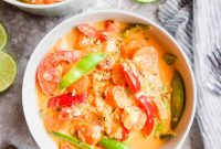 Paleo Thai Red Curry with Coconut and Vegetables