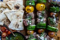 Grilled Lamb Skewers with Turkish Chimichurri Sauce