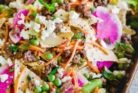 Spring Lamb Nachos with Fresh Herbs and Lemon Zest