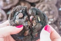 Chocolate Mint Cookies with Rich Chocolate Chips and Cool Mint