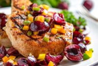 Grilled Pork Chops with Fresh Cherry Salsa Recipe