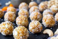 Cashew Apricot White Chocolate Energy Bites