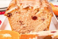 Orange Cranberry Quick Bread with Zesty Orange Glaze