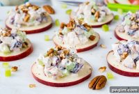 Cranberry Chicken Salad on Apple Slices – Fresh Lunch Recipe