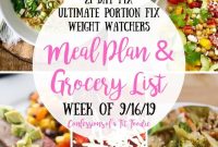 21-Day Fix & Weight Watchers Meal Plan: Week of Sept 16, 2019 + Grocery List