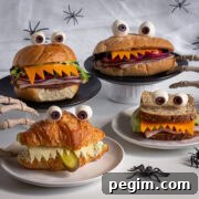 Four easy spooky Halloween sandwiches.