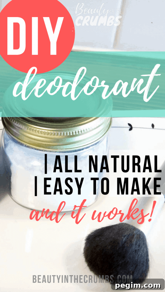 Easy to make and all-natural deodorant that is cost-effective, made in minutes, and is perfect for sensitive skin. #diydeodorant #homemadebeautyproducts #homemadedeodorant #easydiydeodorant #crunchy #naturalbeautyproducts