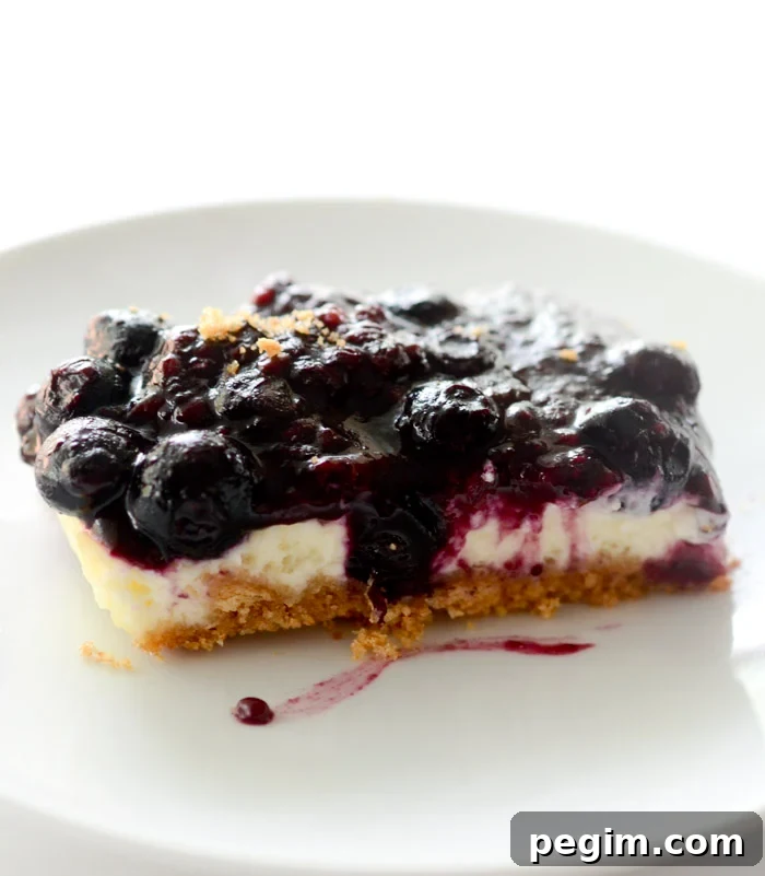Skinny Lemon Blueberry Cheesecake Bars - Recipe Diaries