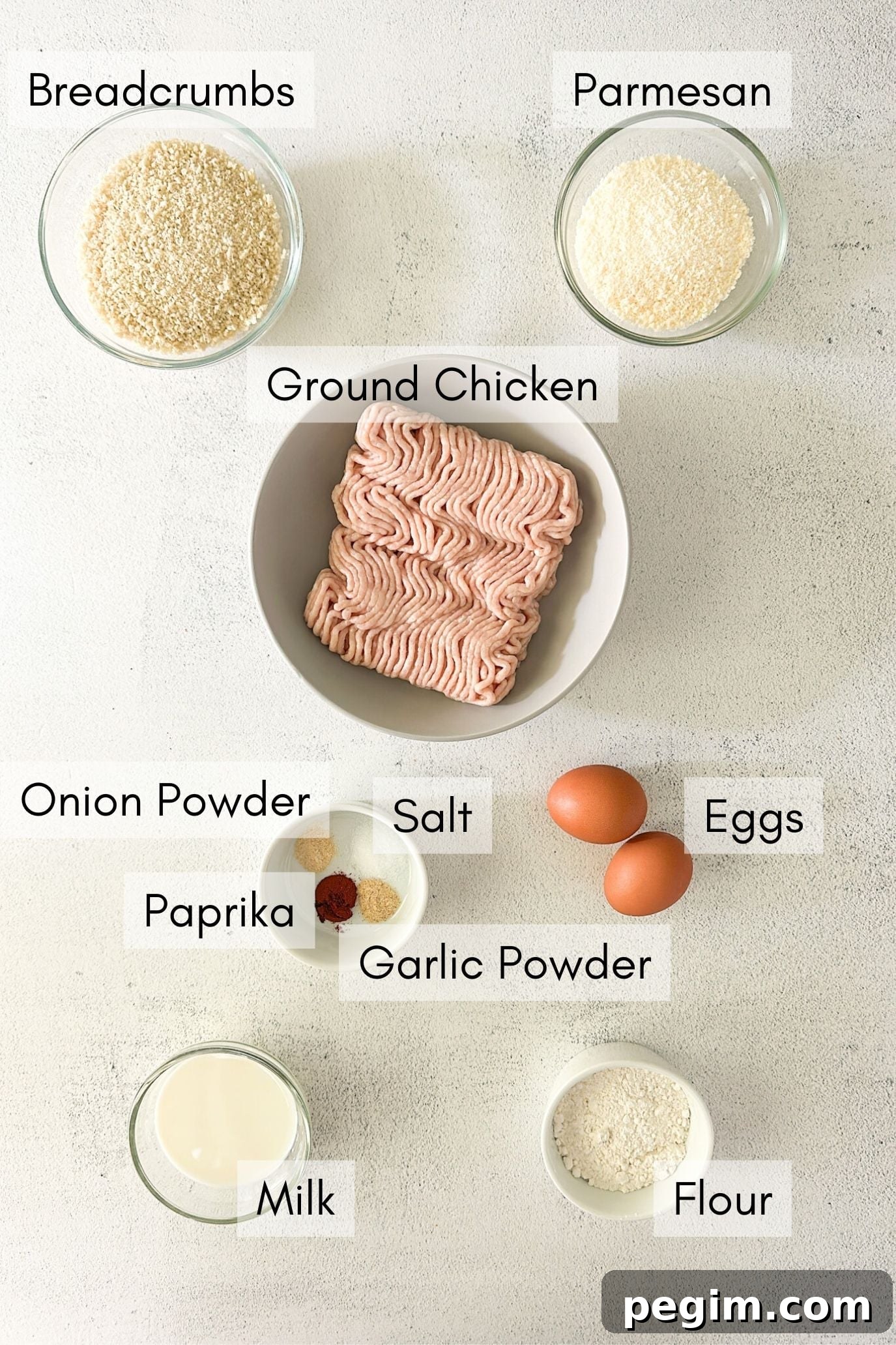 Ingredients to make homemade dino nuggets.