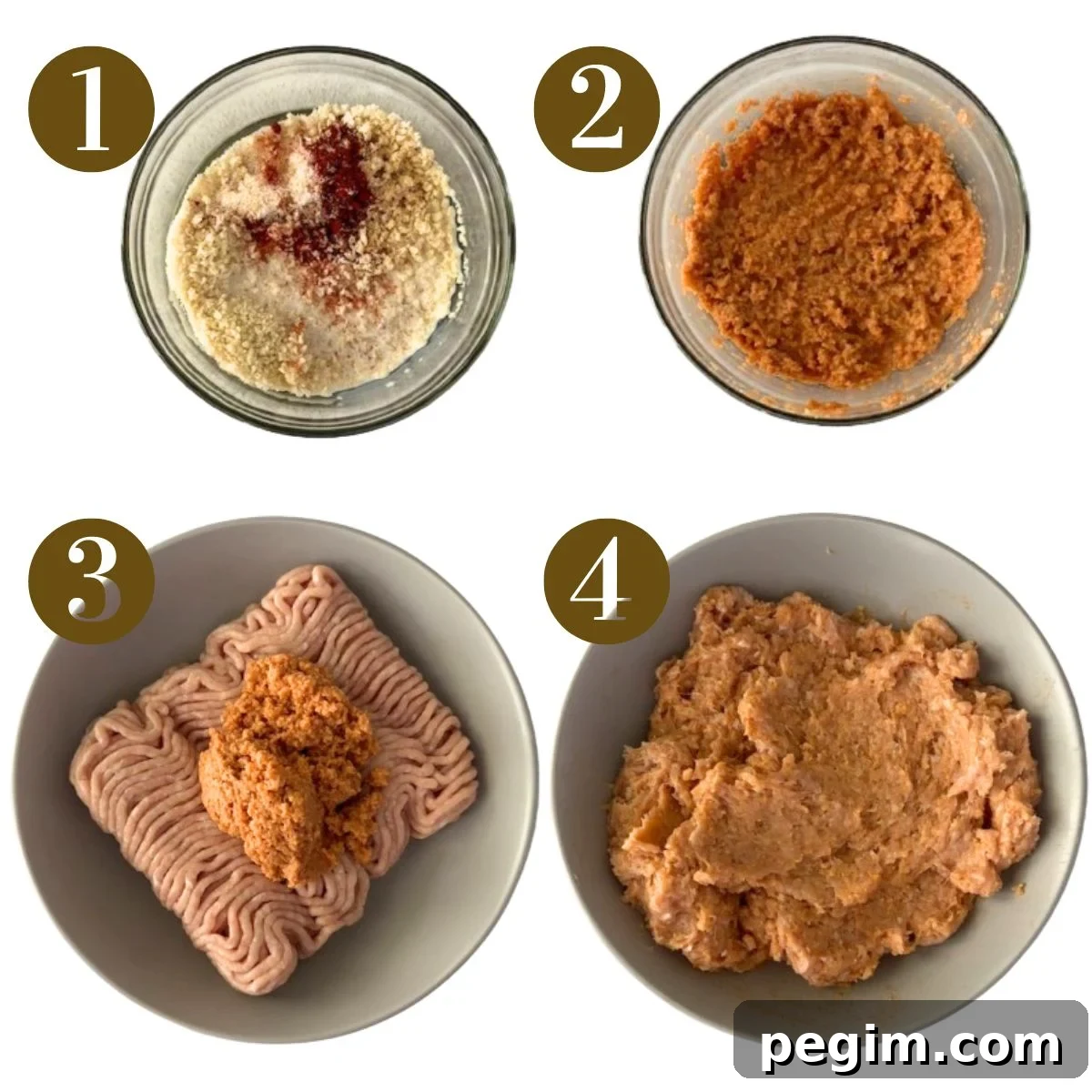 Steps to make homemade dino nuggets.