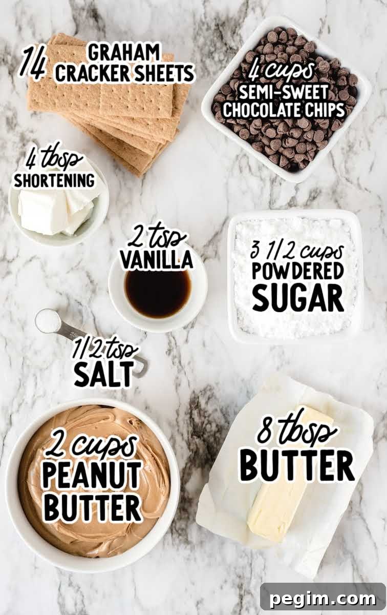 Disneyland Peanut Butter Squares raw ingredients that are labeled