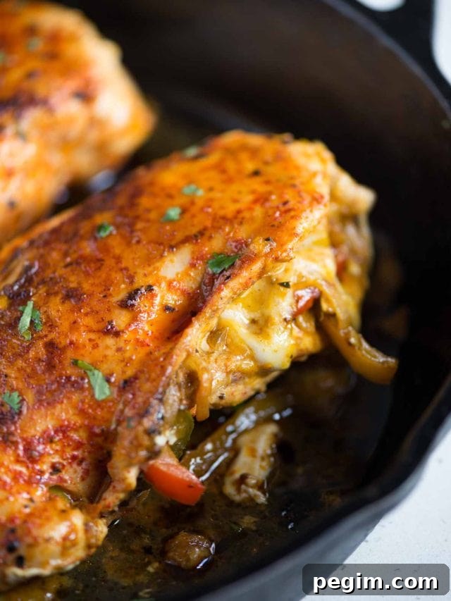 Fajita stuffed chicken breast.