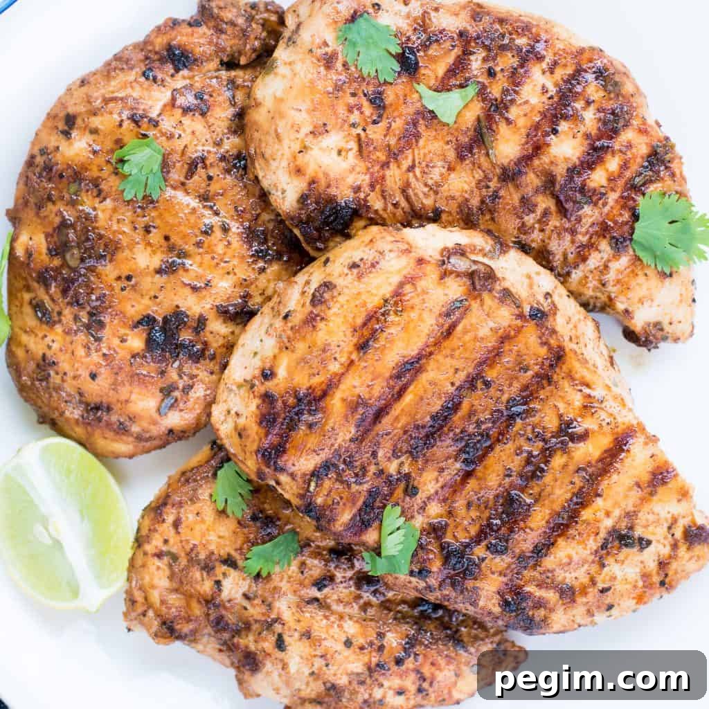 Grilled chicken breast with buttermilk marinade