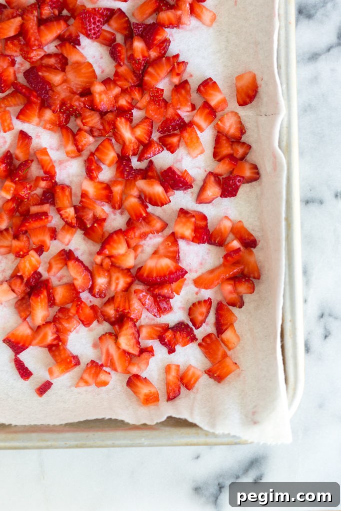 Mini Strawberry Lemon Cupcakes- chopped strawberries