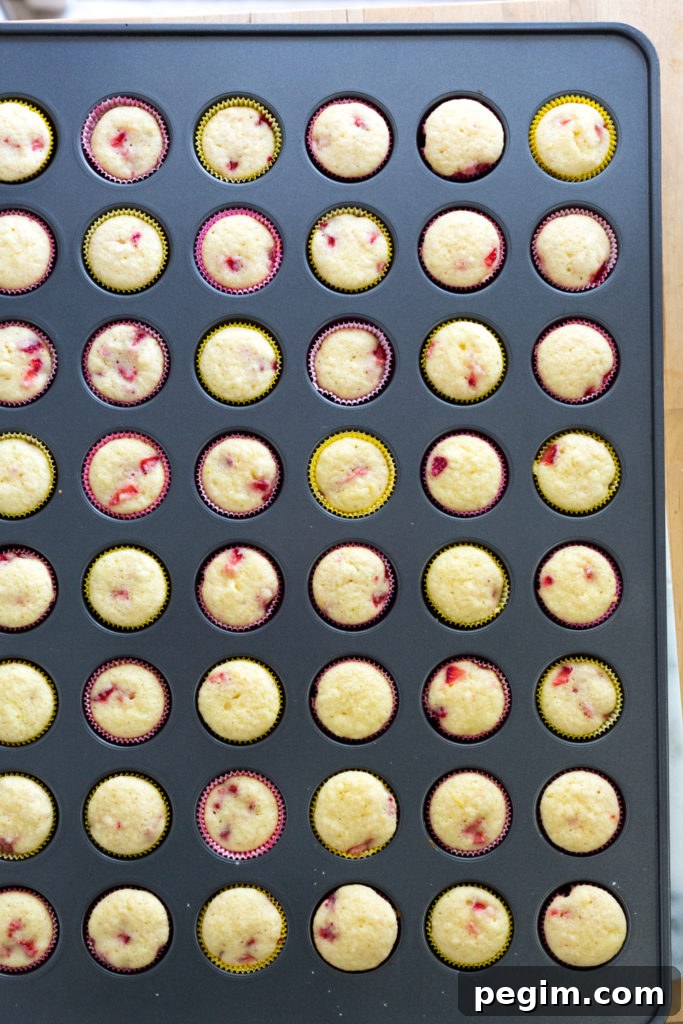 Strawberry Lemon Cupcakes in tin