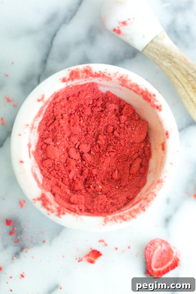 crushed freeze dried strawberries