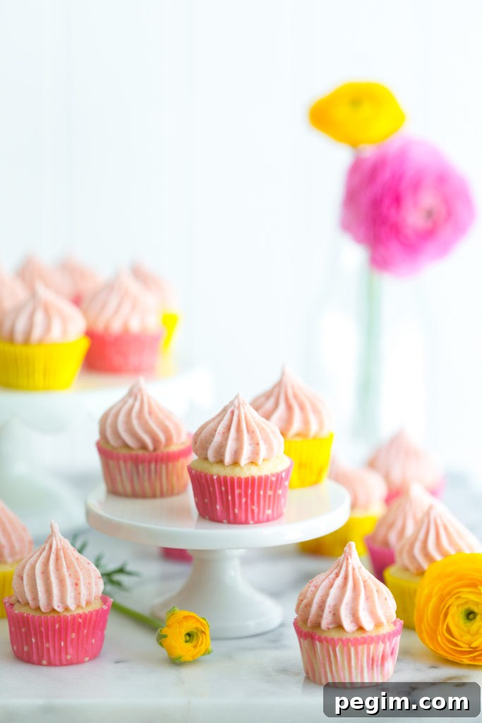 Mini Strawberry Cupcakes from Baking The Goods