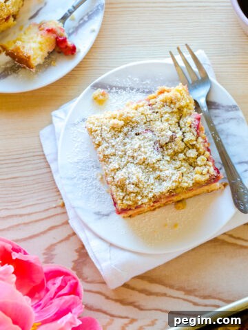 Strawberry Rhubarb Coffee Cake by Baking The Goods