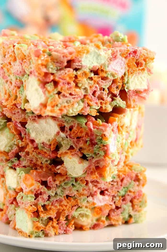 Ice Cream Pebbles Marshmallow Cereal Bars