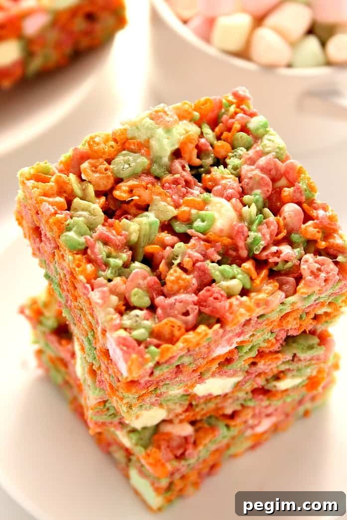 Ice Cream Pebbles Marshmallow Cereal Bars