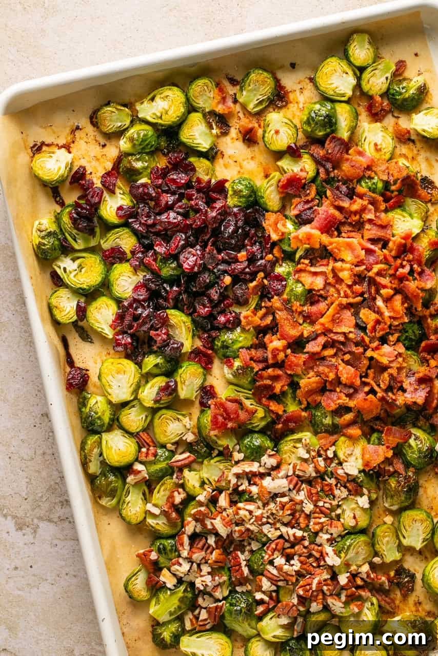 the ingredients for this side dish on a lined baking sheet