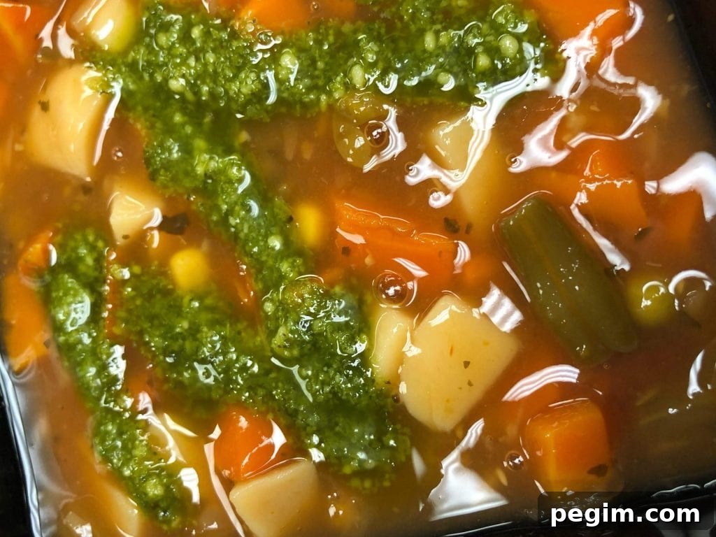 pesto minestrone soup