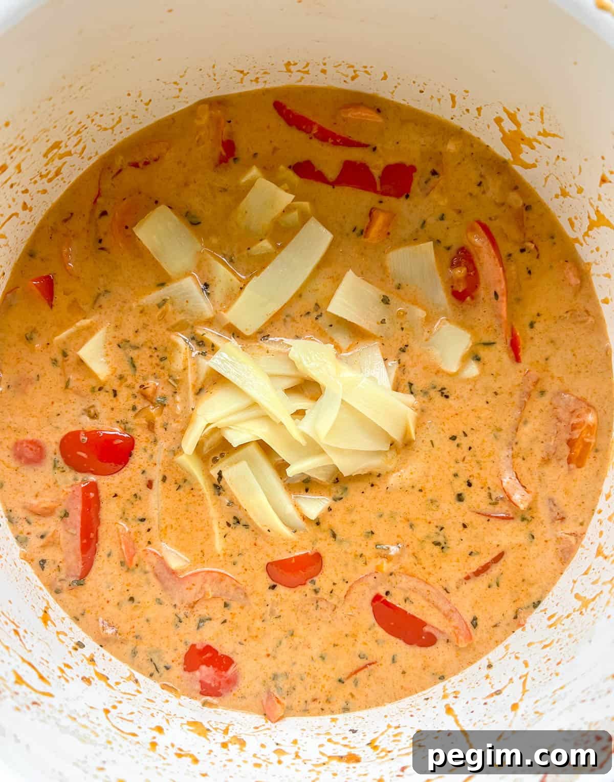 Bamboo shoots added to paleo Thai red curry.