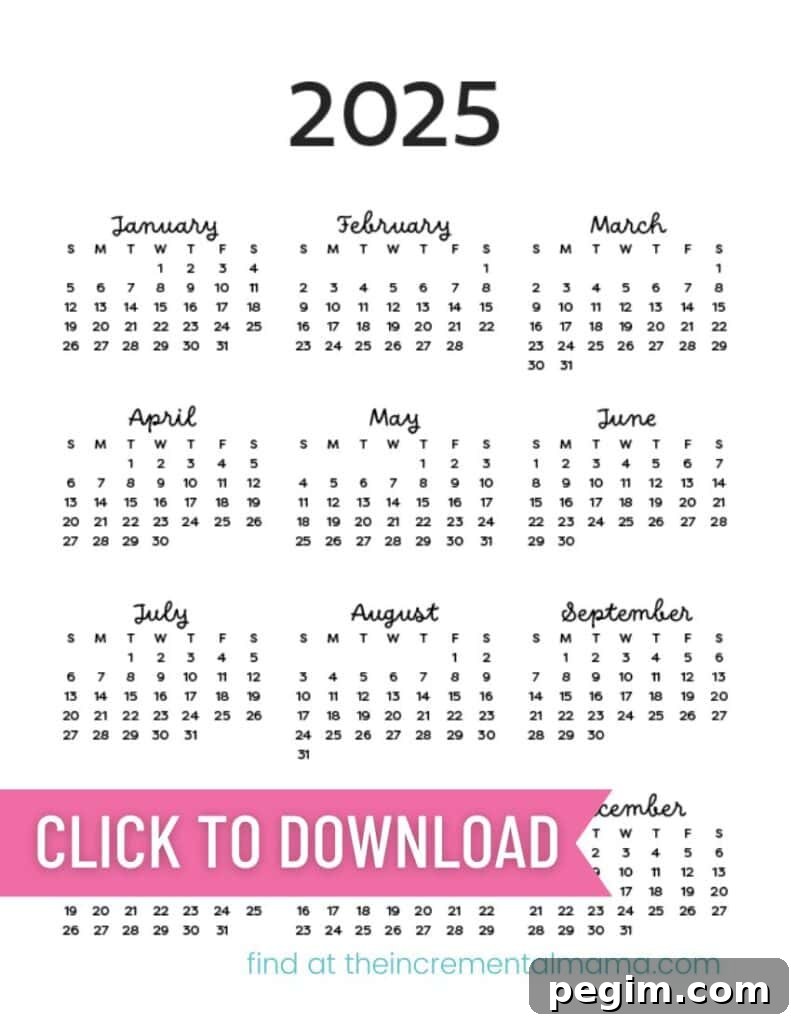 Free Printable One-Page Yearly Calendars 2025–2027 8 img 15184 7