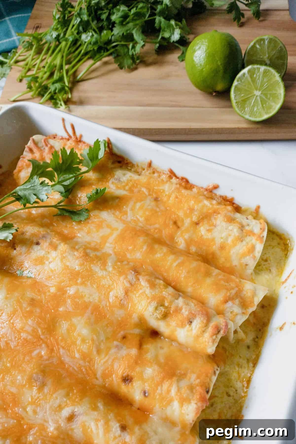 Cilantro lime enchiladas. 