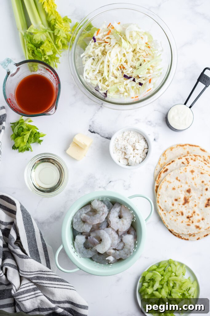 Ingredients in Buffalo Shrimp Tacos