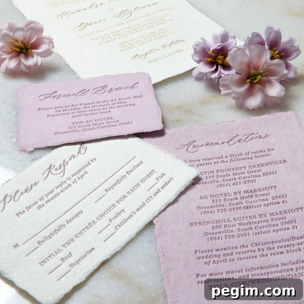 Rustic Handmade Paper Invites