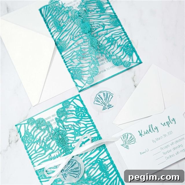 Beach Silhouette Invitation