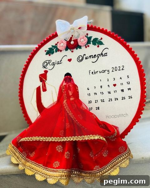 Embroidered Wedding Keepsake
