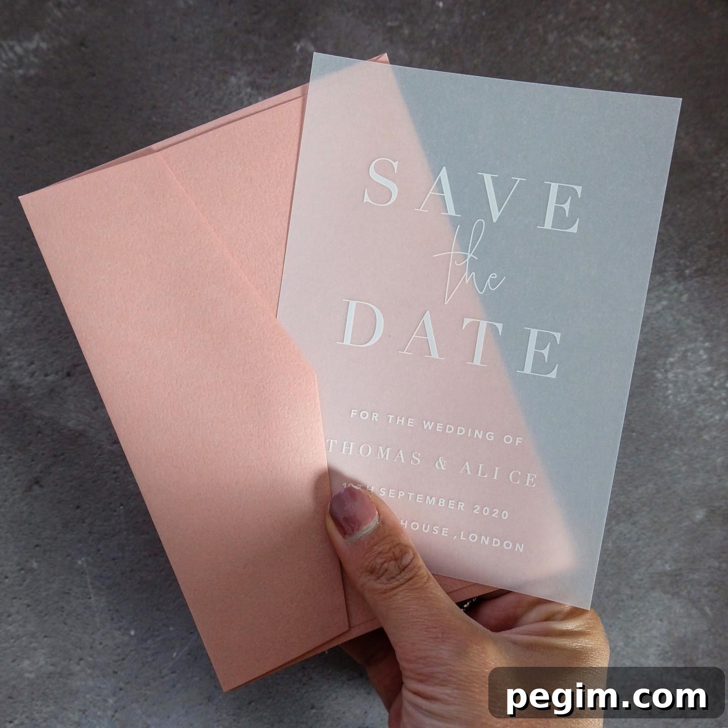 Minimalistic Vellum Invitation