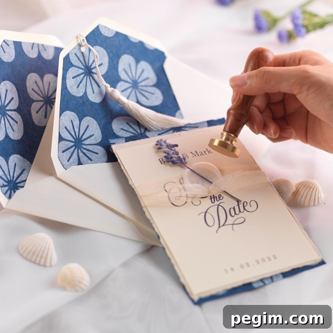Robin Blue Patterned Envelope