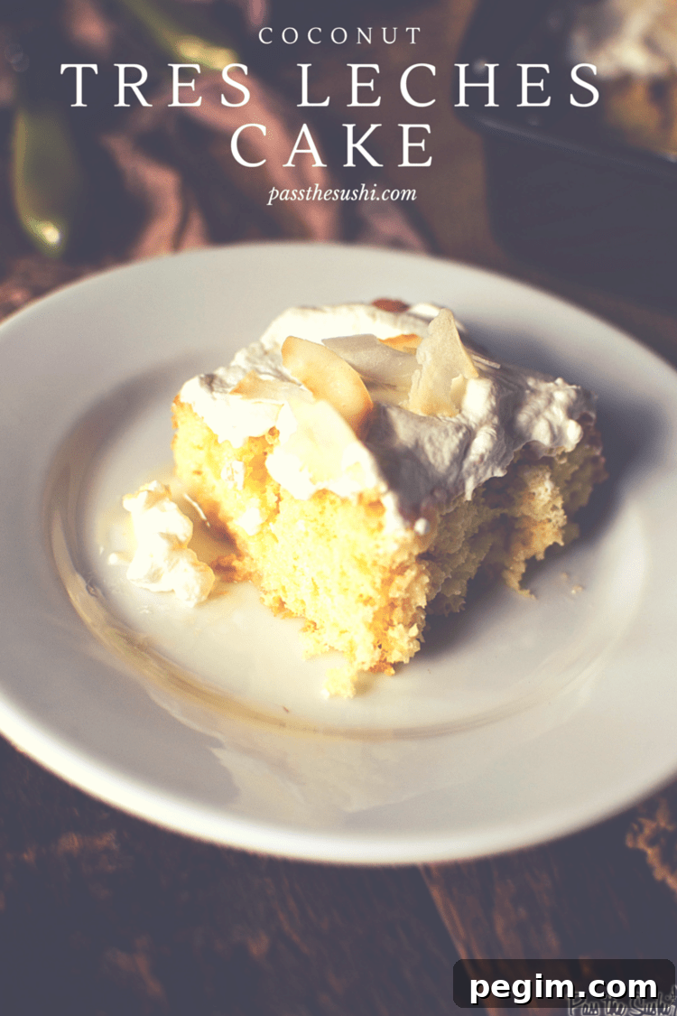 Coconut Tres Leches Cake | PasstheSushi.com