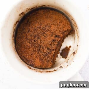 Keto Flaxseed Muffin In A Mug Overhead