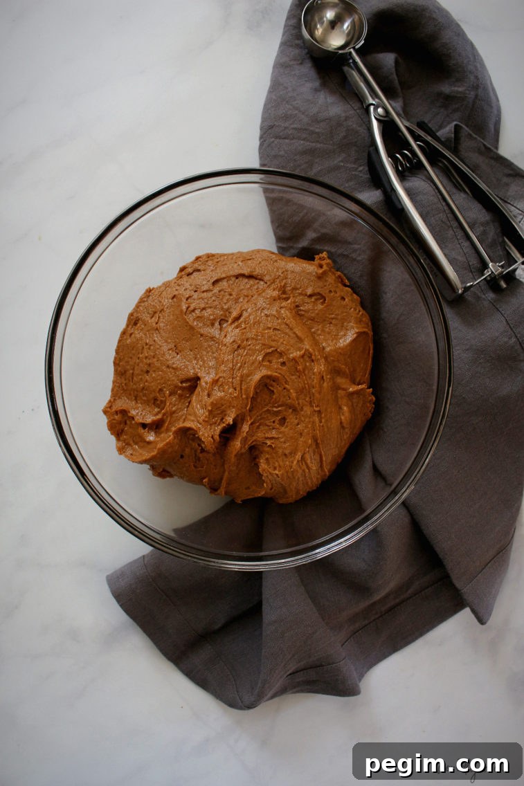 chewy pumpkin snap cookies combined in a bowl and ready to rest the dough. 