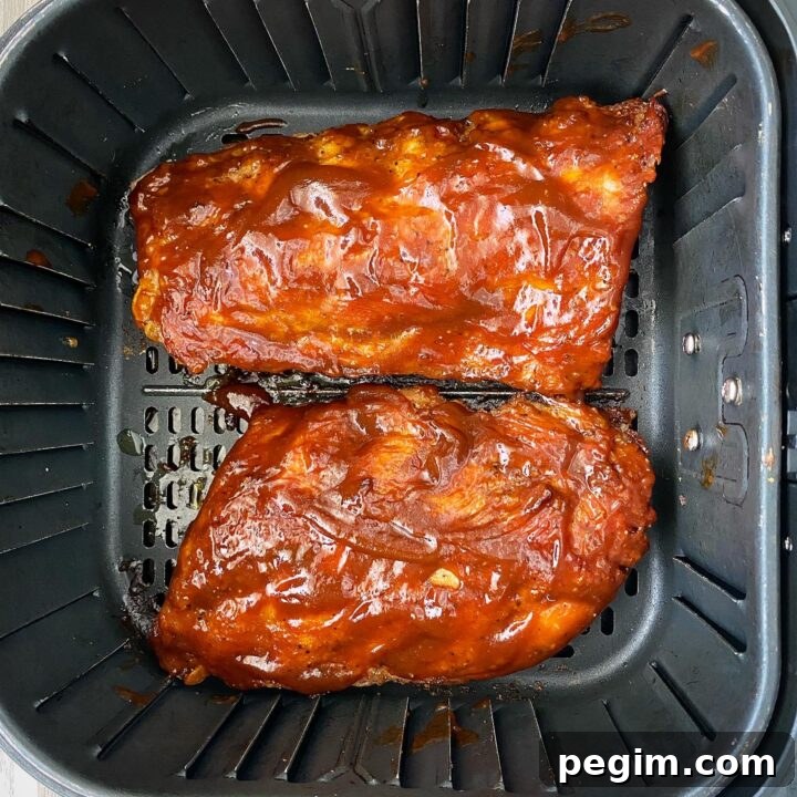 Image for Easy Air Fryer BBQ Ribs + VIDEO