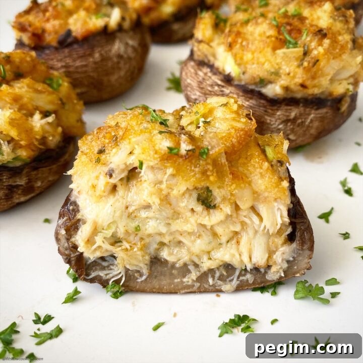 Image for Air Fryer Crab Stuffed Mushrooms + VIDEO