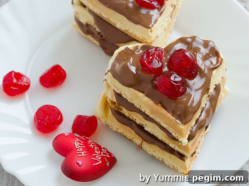 waffles with nougat cream