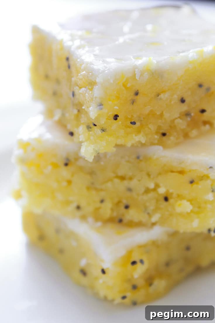 Image for Glazed Lemon Poppy Seed Bars Recipe