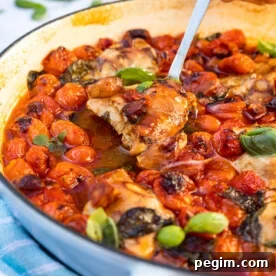 One-pan chicken and chorizo with cherry tomatoes