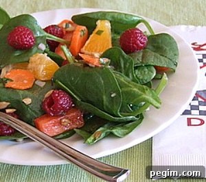Baby Spinach and Raspberry Salad