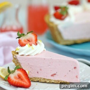 Strawberry Lemonade Ice Cream Pie