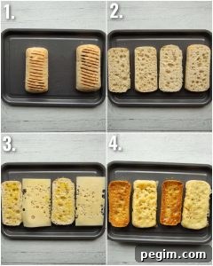 how to toast ciabatta 4 step by step photos showing how to toast ciabatta