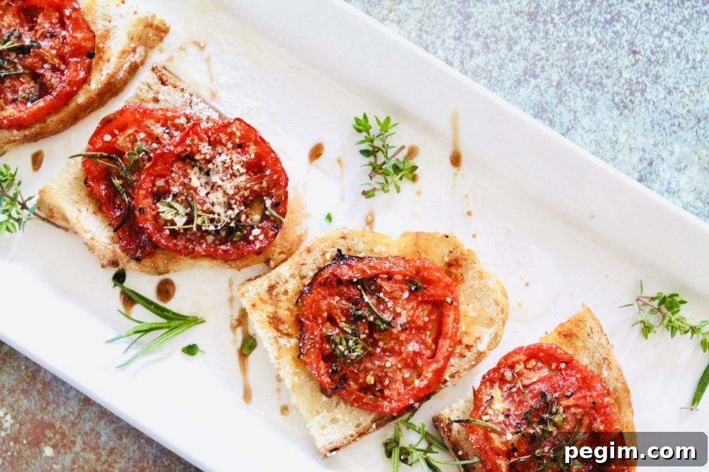 Roasted tomato crostini