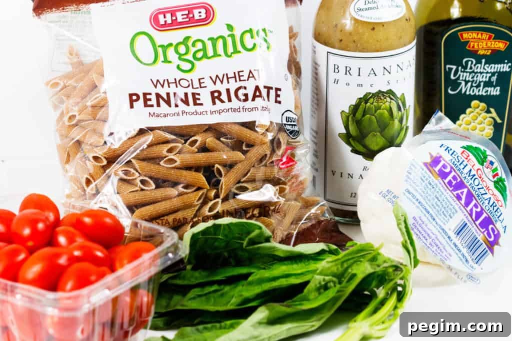 caprese pasta salad