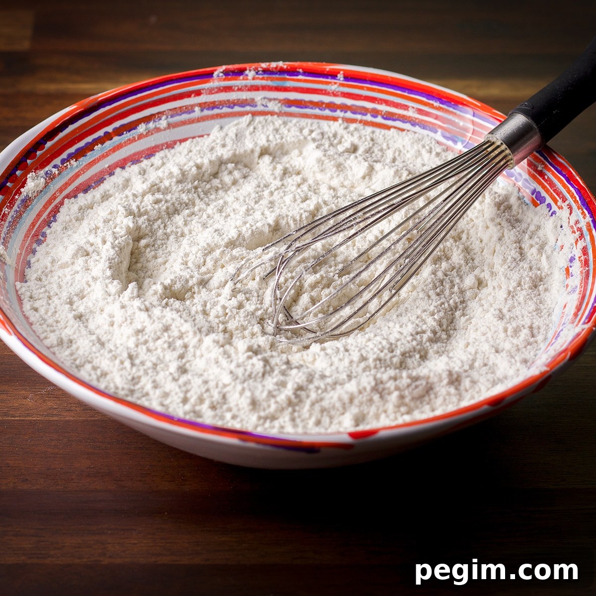 Whisk the dry ingredients in a bowl to combine.
